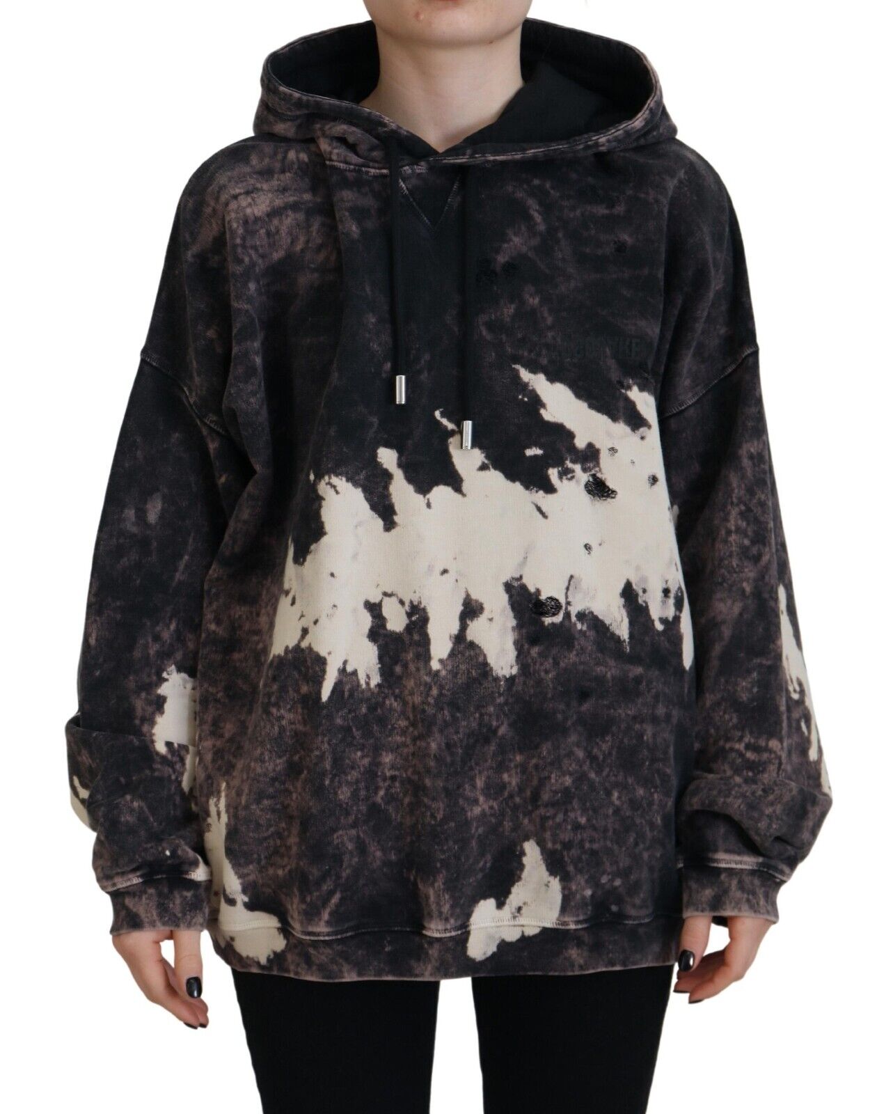 Dsquared² Flerfärgad Dye Bomull Hoodie Sweatshirt Tröja