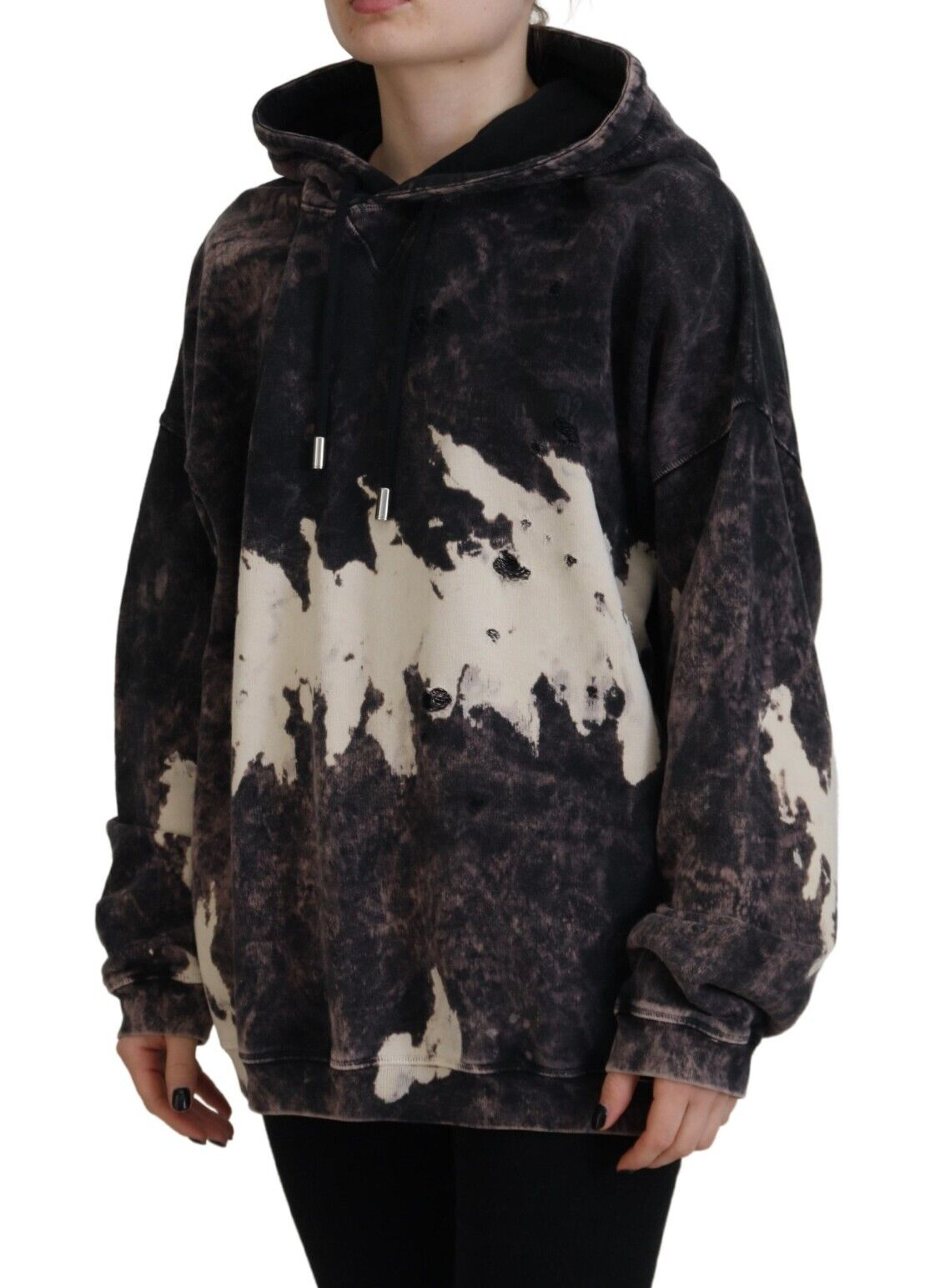 Dsquared² Flerfärgad Dye Bomull Hoodie Sweatshirt Tröja