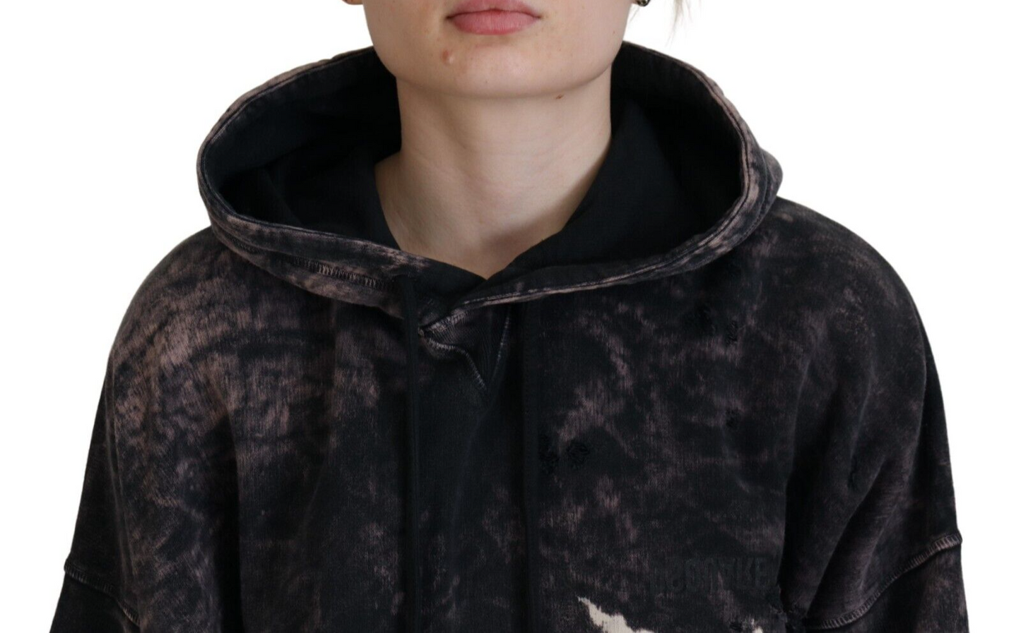Dsquared² Flerfärgad Dye Bomull Hoodie Sweatshirt Tröja