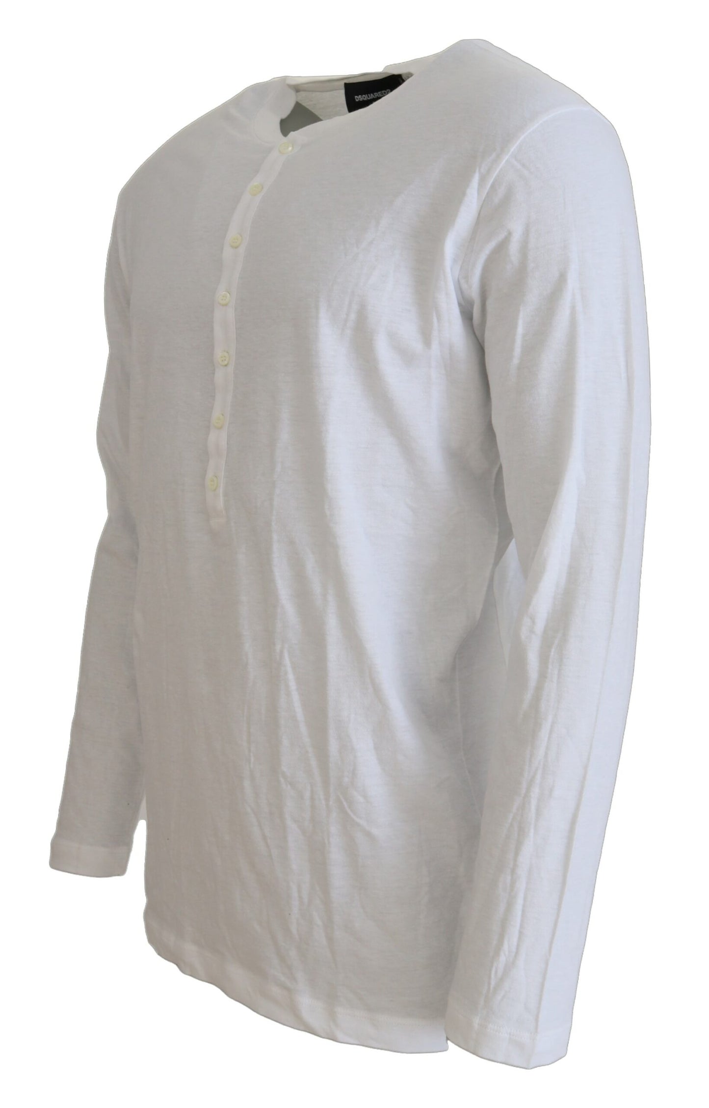 Dsquared² Vit Bomullslinne Långärmad Pullover