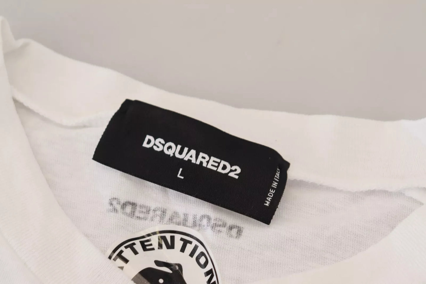 Dsquared² Vit Bomullslinne Långärmad Pullover