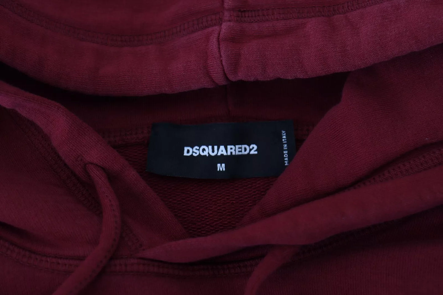 Dsquared² Rödbrun Bomulls-Tröja med Huva och Mönster