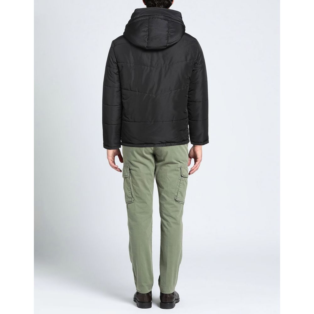 Aquascutum svart polyamid herrjacka