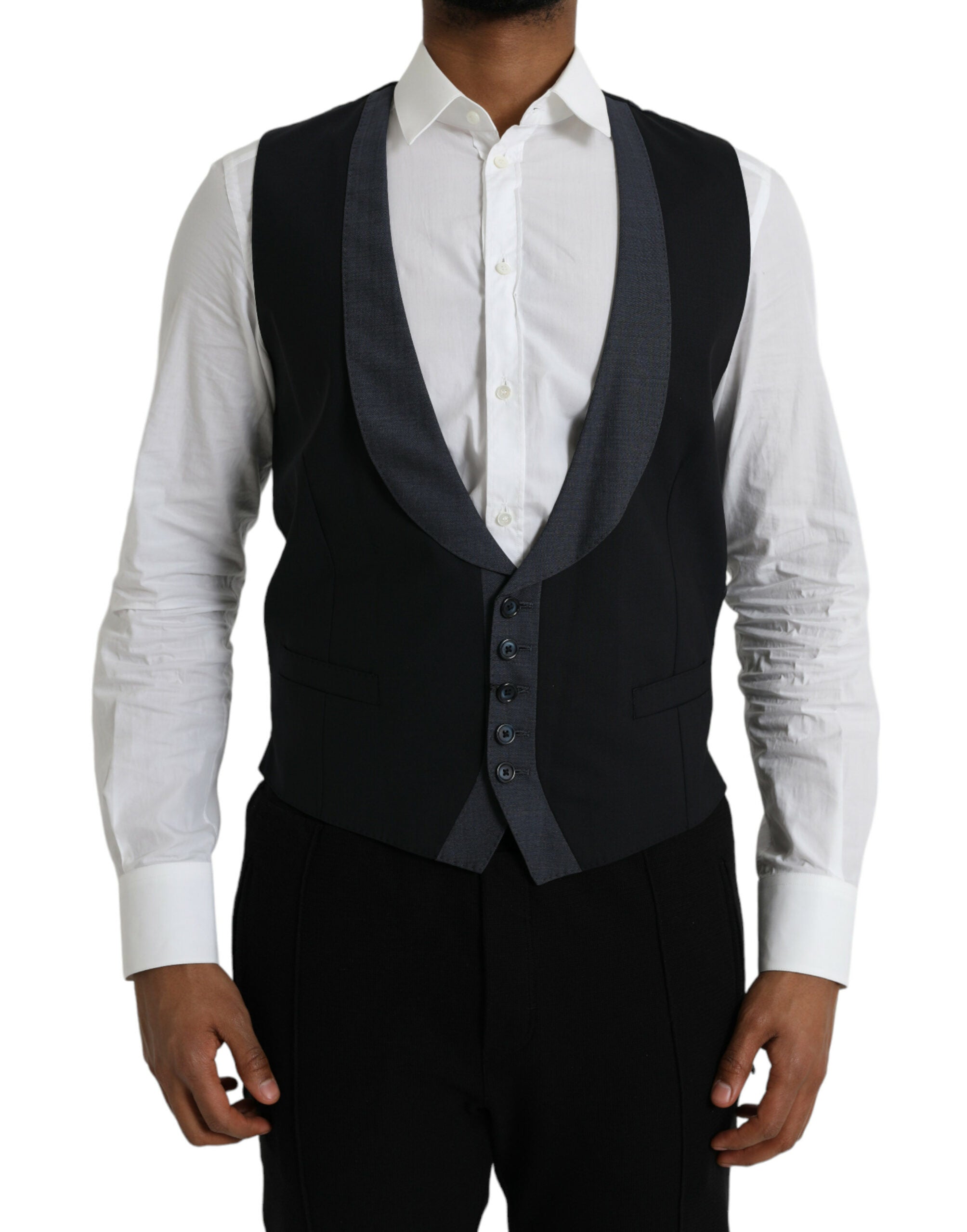 Svart ullvest, kjole, formell vest