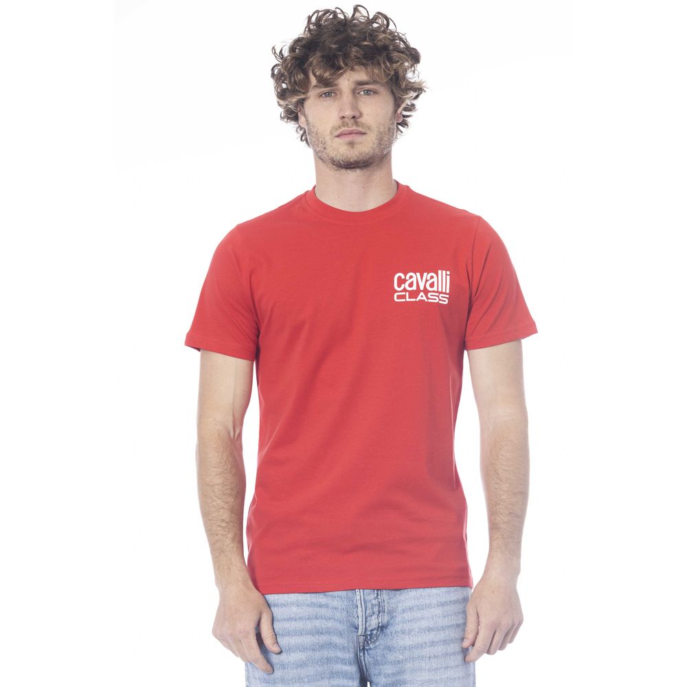 Cavalli Class Röd Bomull Herr T-shirt