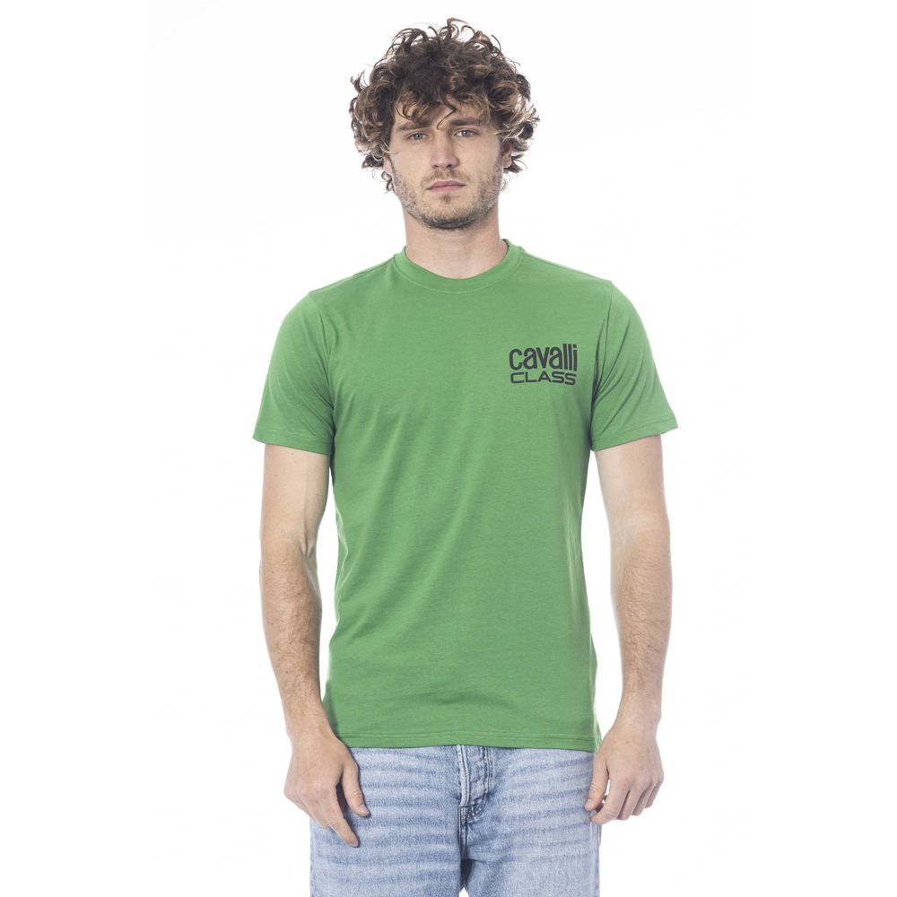 Cavalli Class Grön Bomull Herr T-shirt