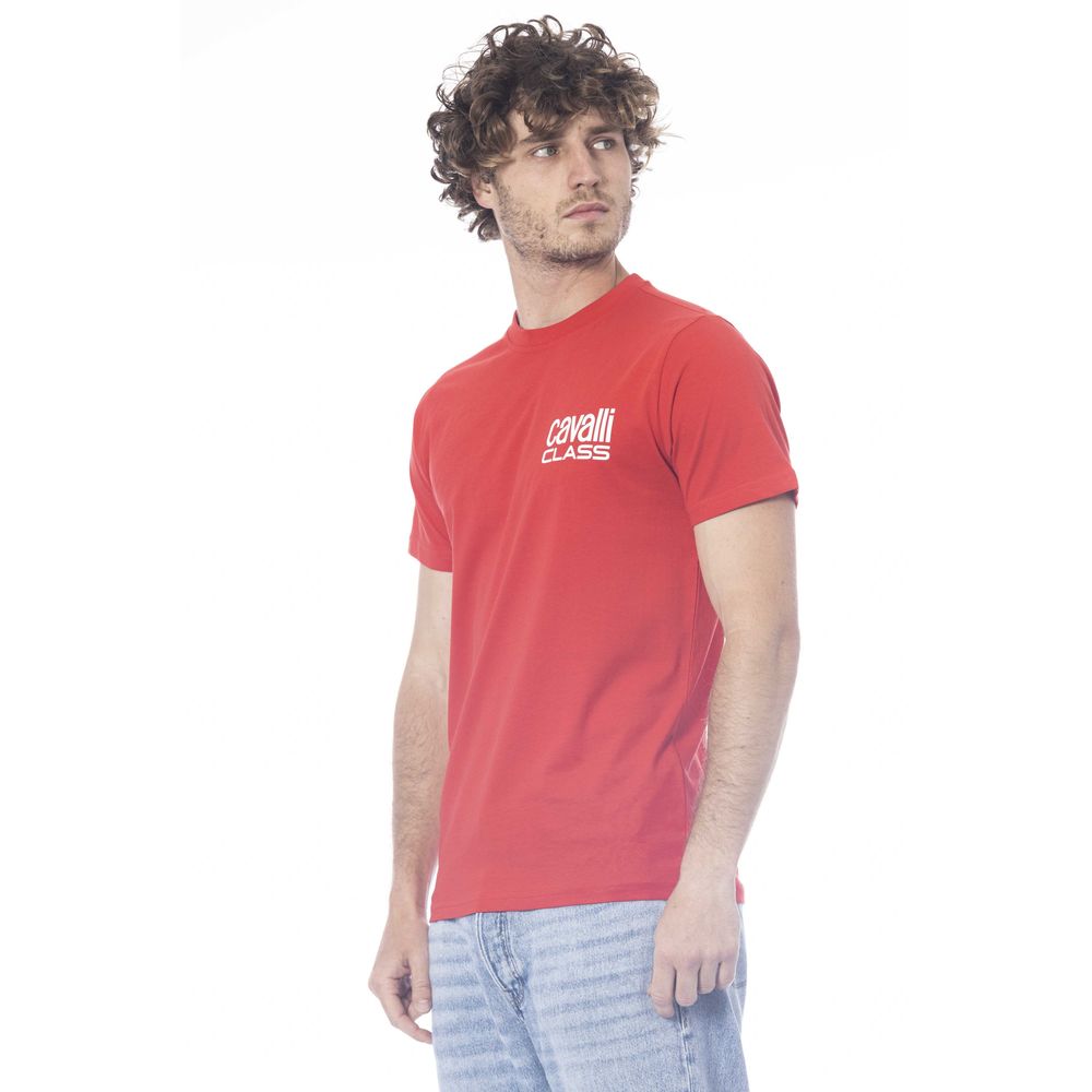 Cavalli Class Röd Bomull Herr T-shirt