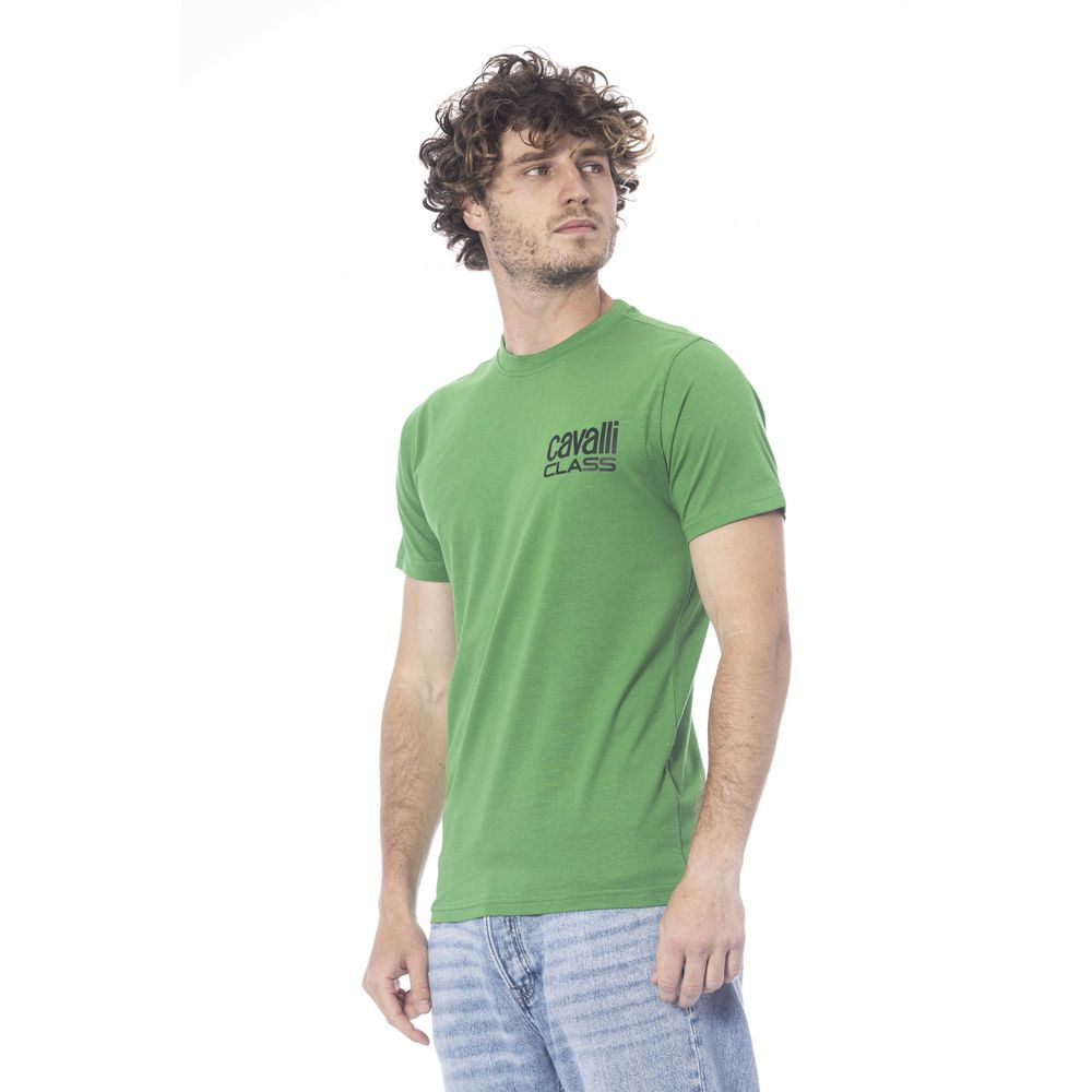 Cavalli Class Grön Bomull Herr T-shirt
