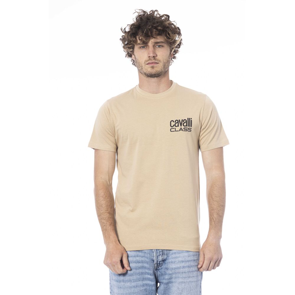 Cavalli Class Beige Bomull Herr T-shirt