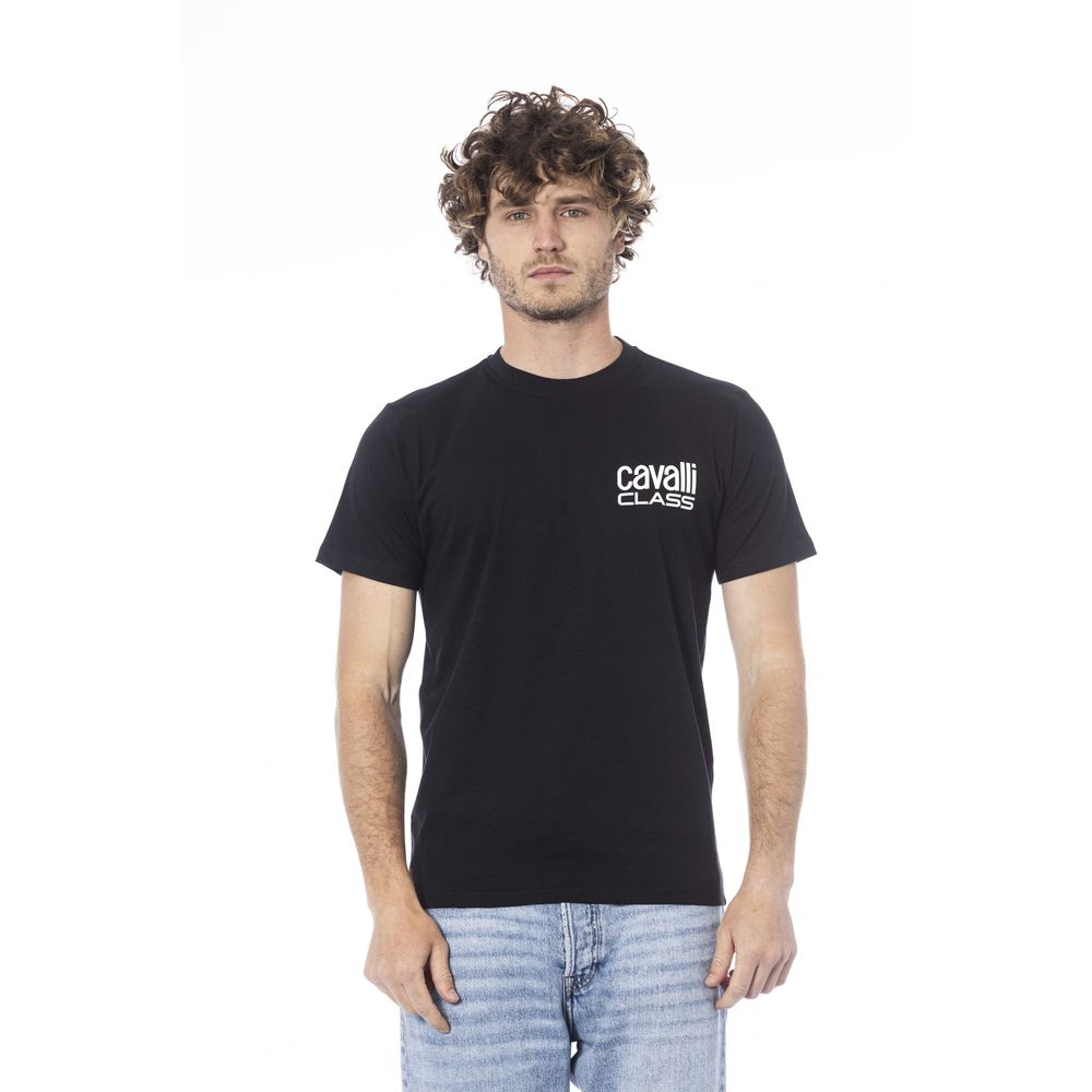 Cavalli Class svart bomulls-T-shirt för män