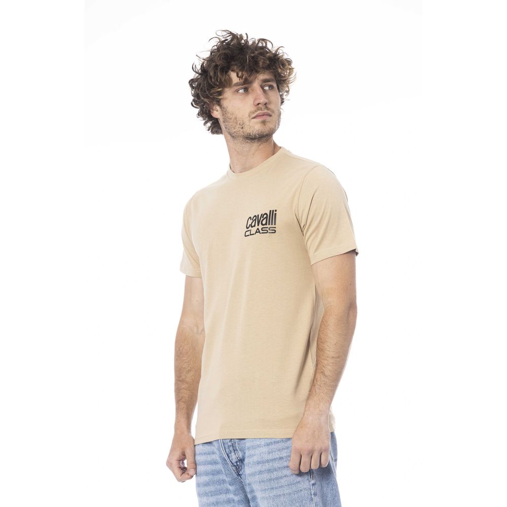 Cavalli Class Beige Bomull Herr T-shirt