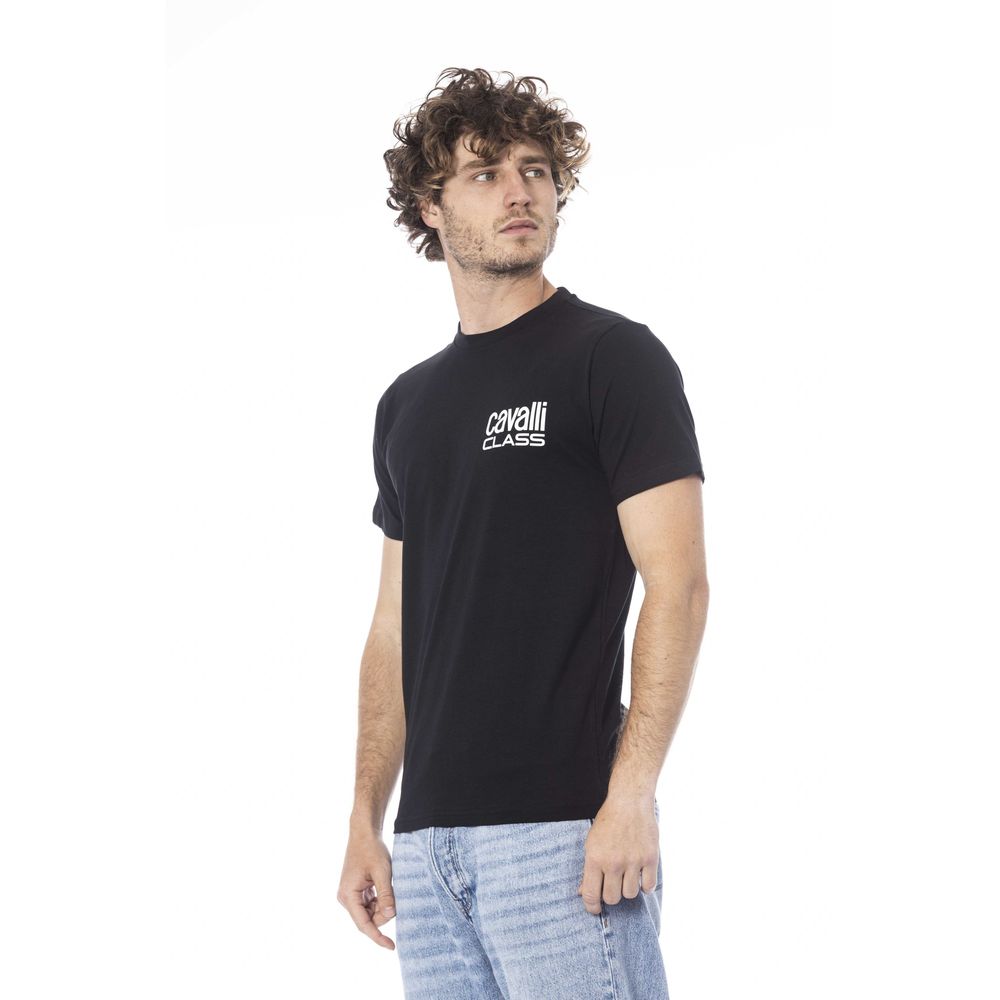 Cavalli Class svart bomulls-T-shirt för män