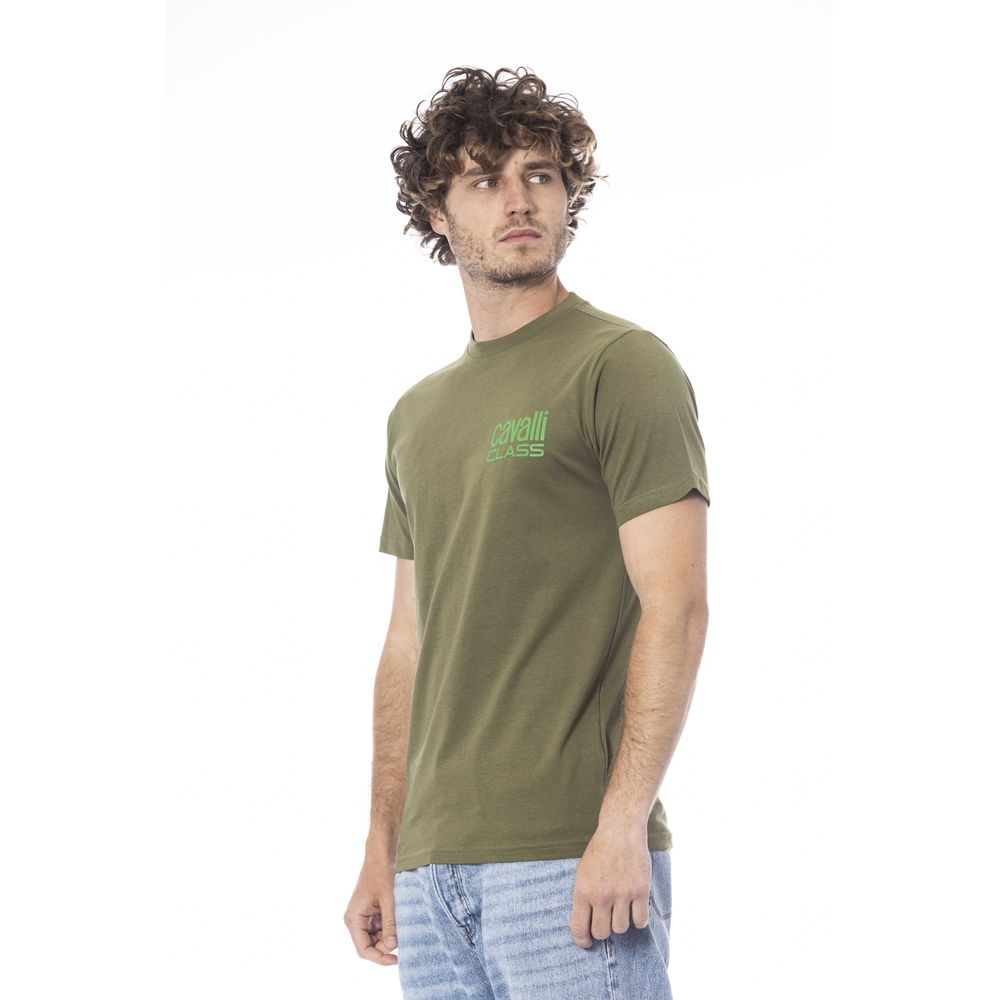 Cavalli Class Grön Bomull Herr T-shirt