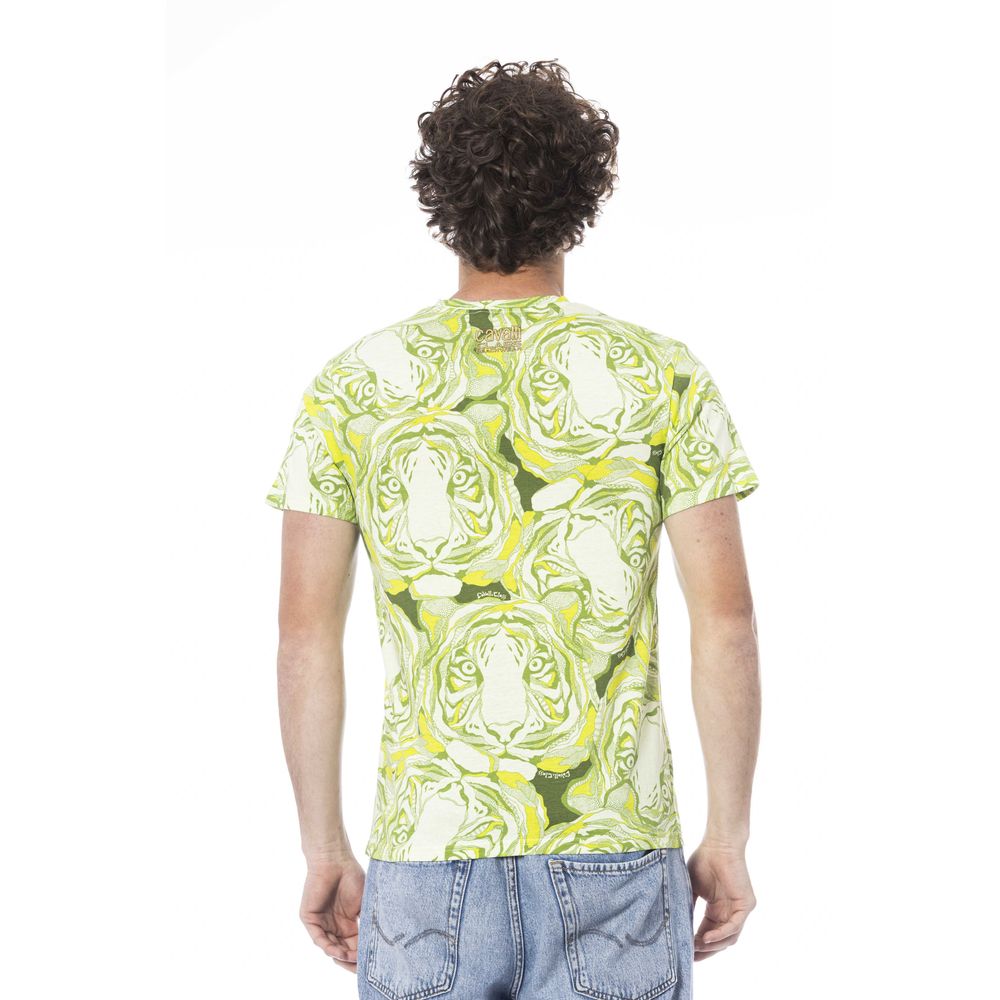 Cavalli Class Grön Bomull Herr T-shirt