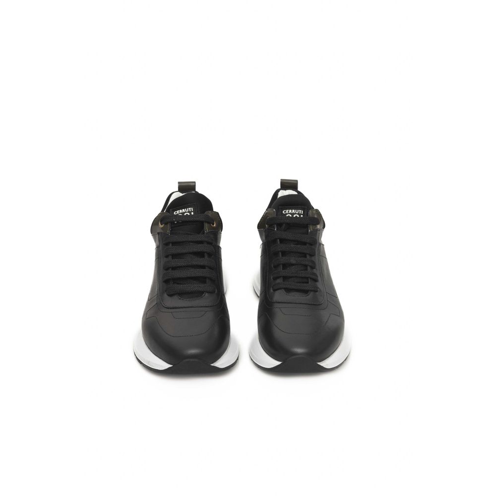 Cerruti 1881 svarta lädersneakers för kvinnor