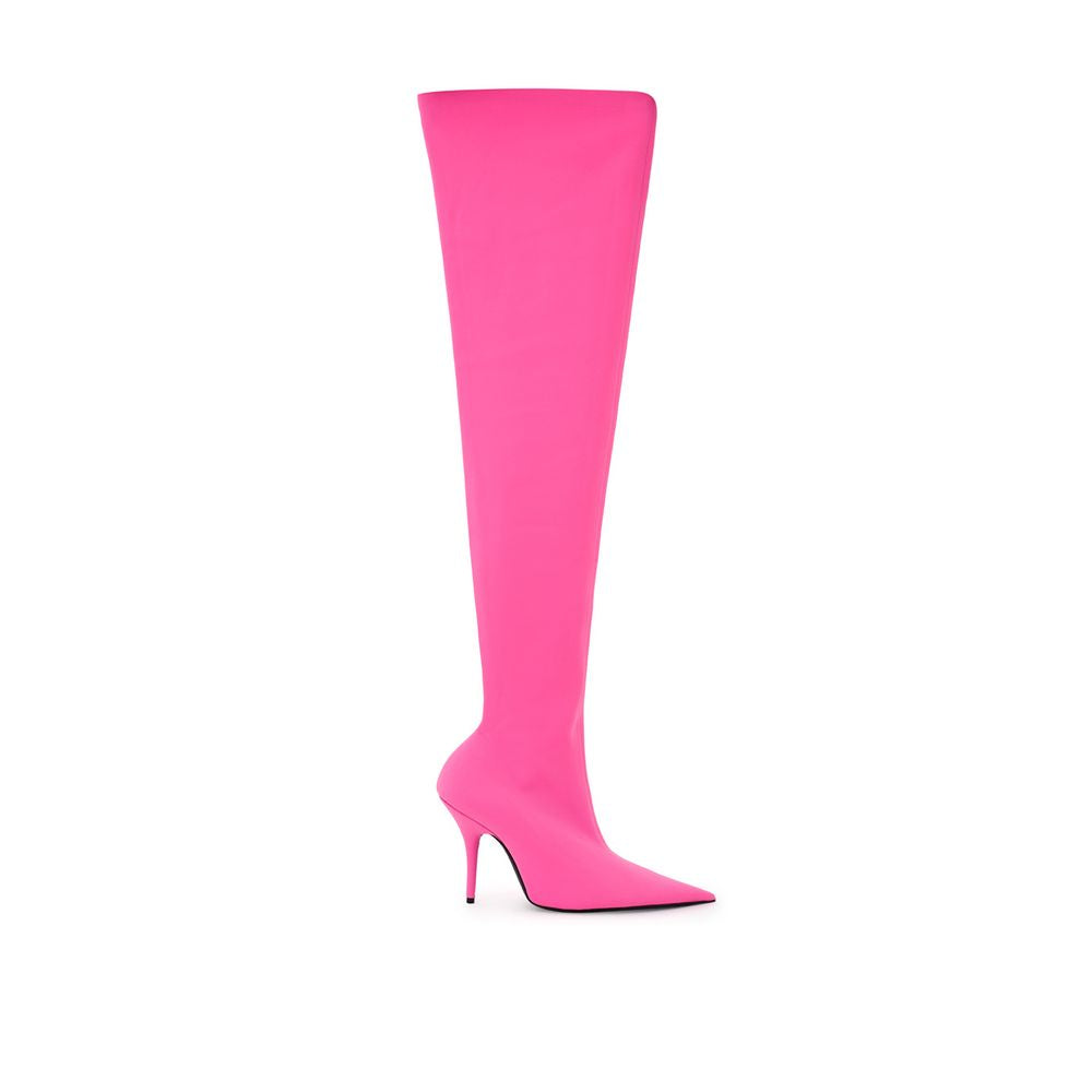 Eleganta rosa ankelstövlar i polyester