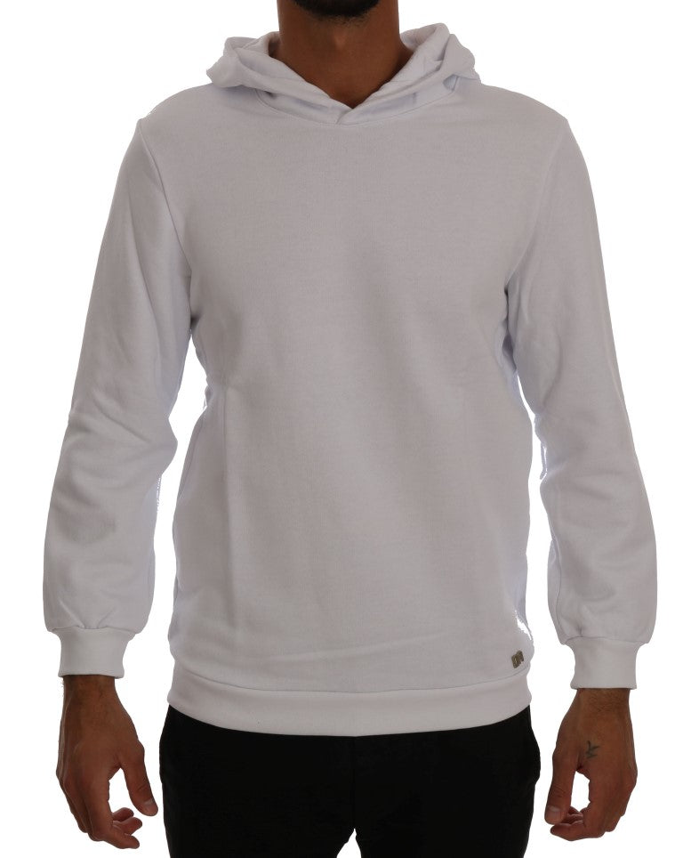 Daniele Alessandrini Hvit Pullover Hodded Cotton Genser