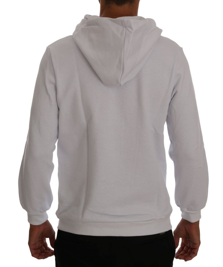 Daniele Alessandrini Hvit Pullover Hodded Cotton Genser