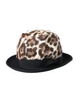 Dolce & Gabbana Flerfarget Leopard Dame Fedora Hatt