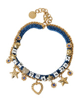 Dolce & Gabbana Gullfarget Messingkjede Iam The Star Armbånd