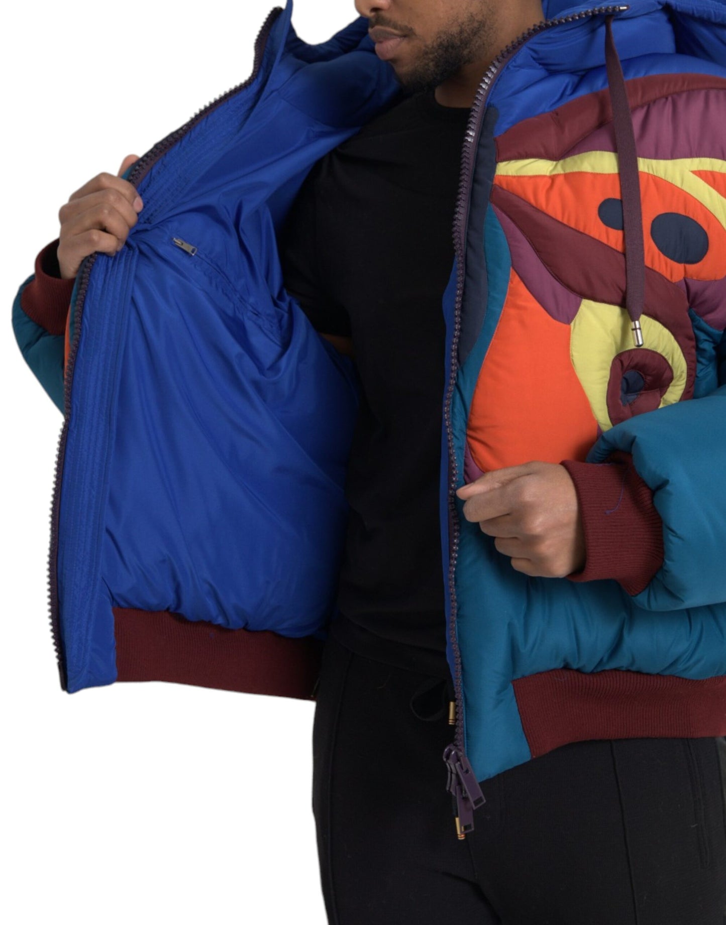 Dolce & Gabbana Flerfarget Sommerfuglhette Pufferjakke