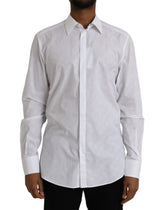 Dolce & Gabbana Hvit Polkaprikket Bomullskjole GYLL Skjorte