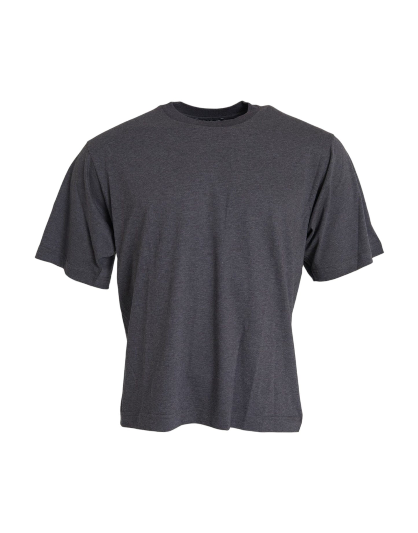 Dolce & Gabbana Grå bomulls-t-shirt med rund hals och kort ärm