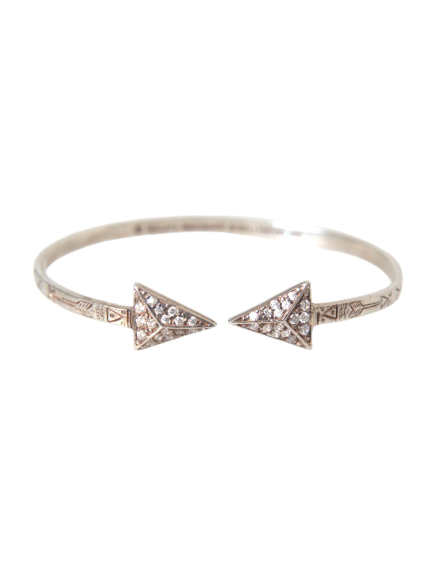 Nialaya Arrow Crystal 925 Silverarmband Dam