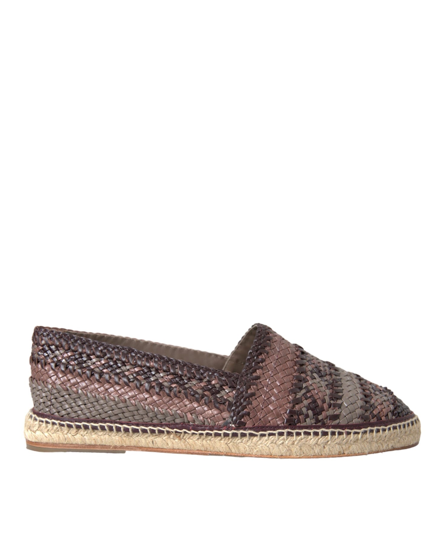 Dolce & Gabbana Bruna Buffalo Läder Espadriller Flats Skor