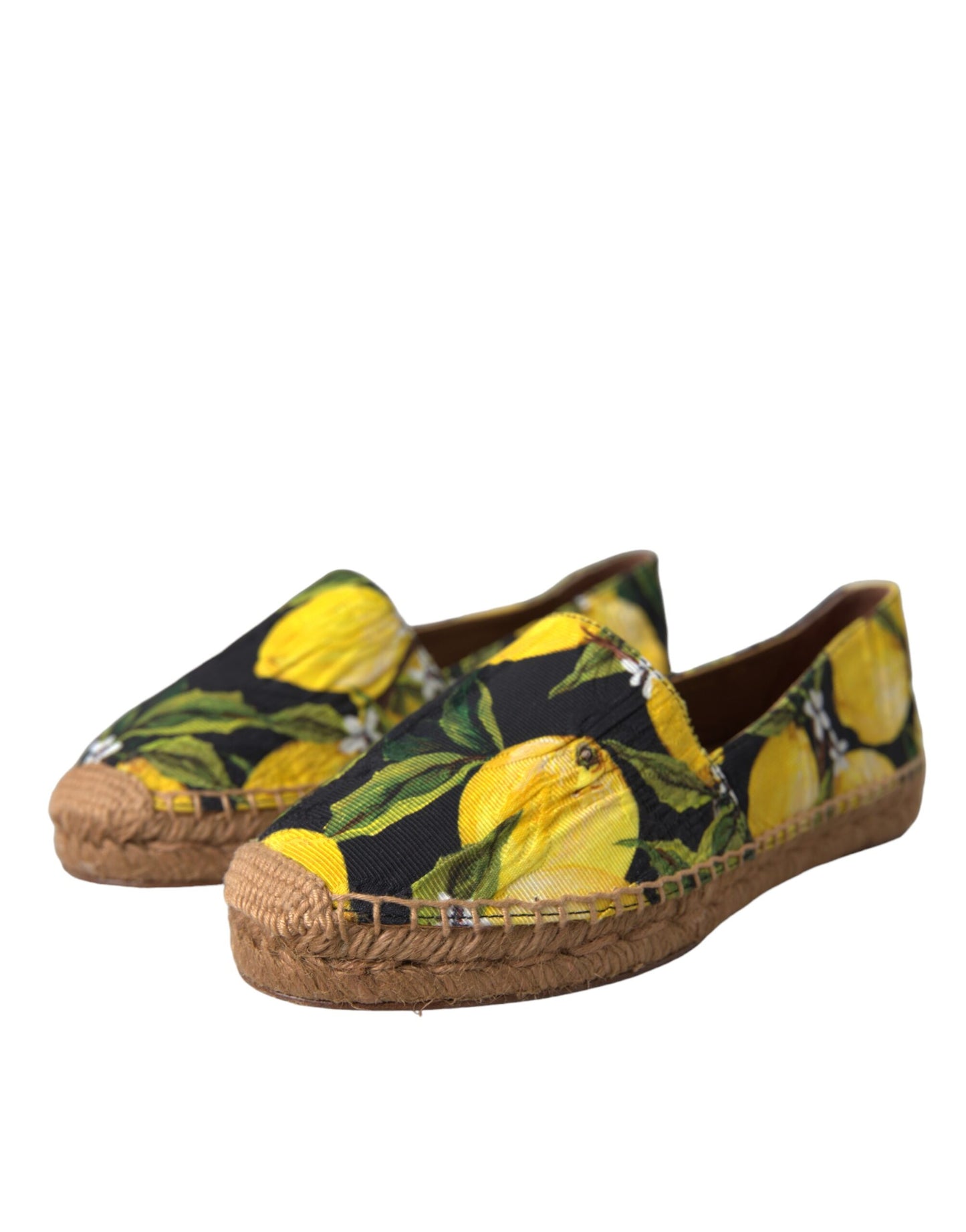 Dolce & Gabbana Flerfärgade Citronfärgade Slip On Espadriller Skor