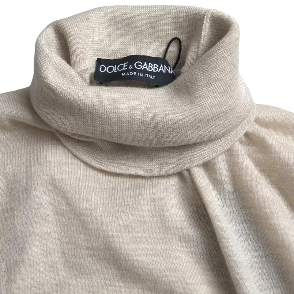 Dolce & Gabbana Pullover Beige Kashmir Polotröja