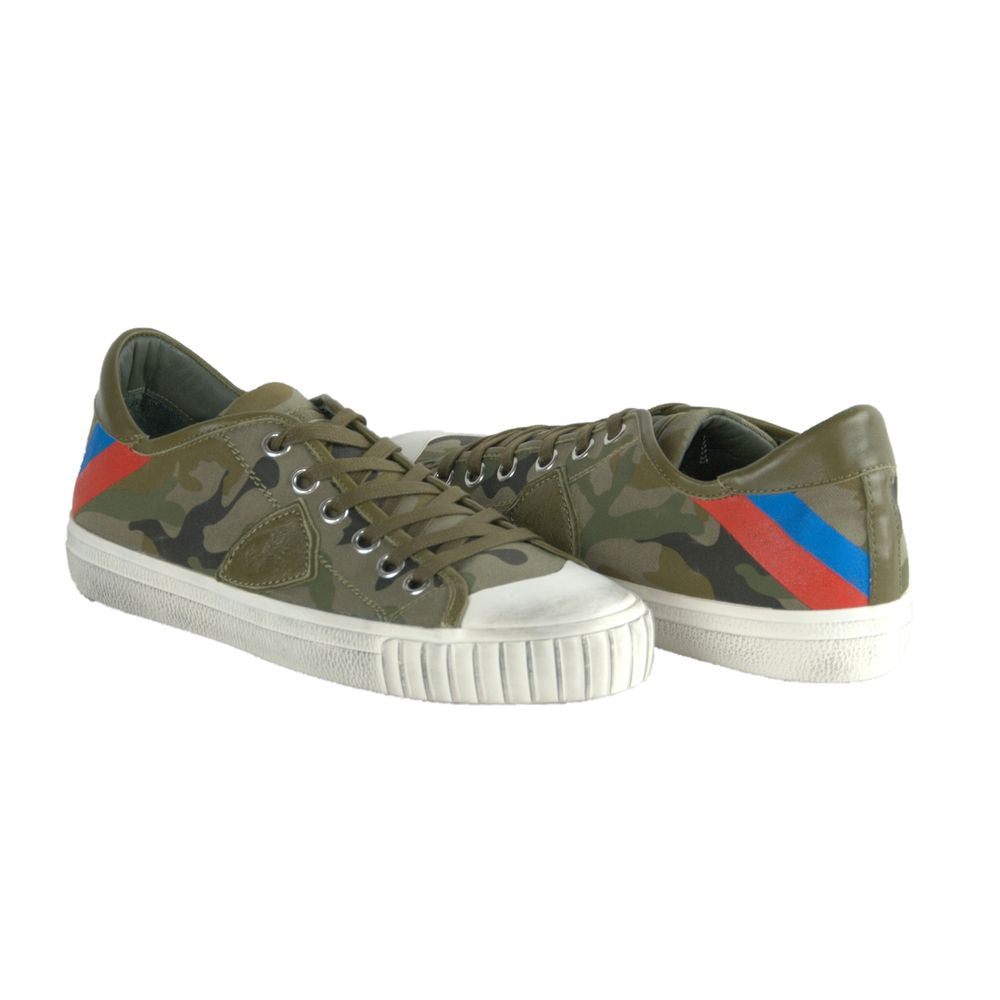 Philippe Model Grön Läder Herr Sneaker