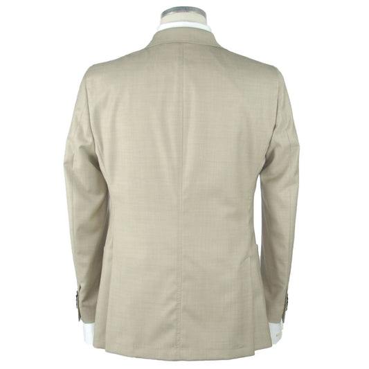 Emilio Romanelli Beige Wool Men's Blazer