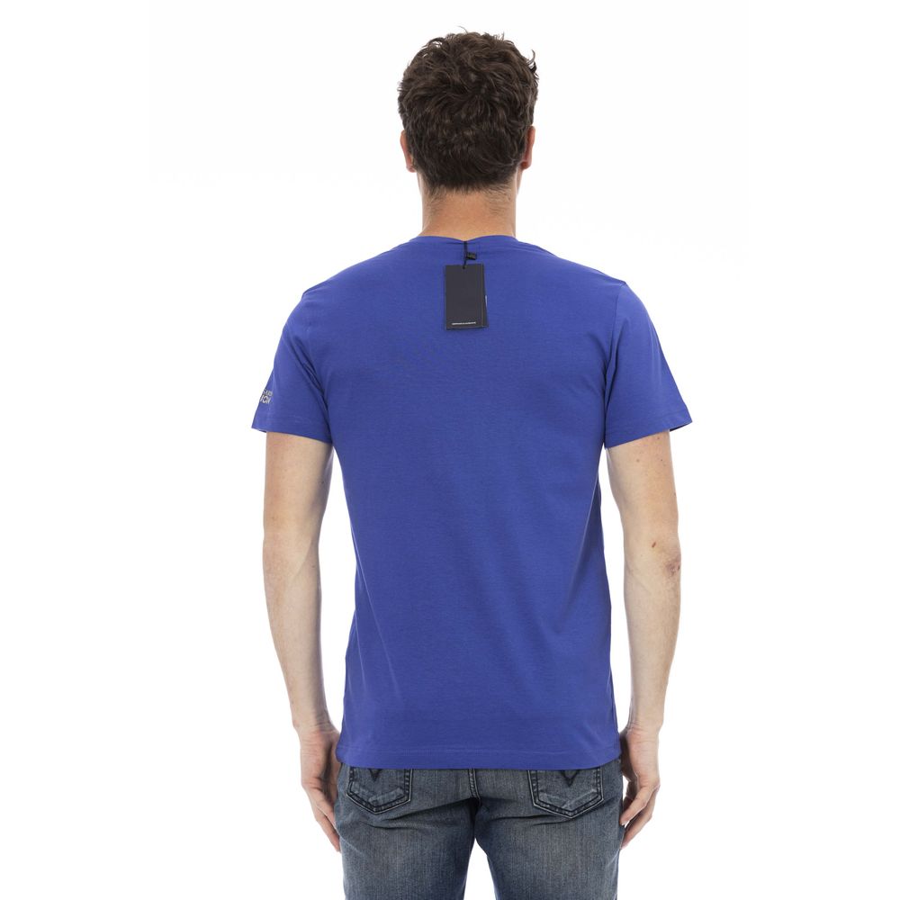 Trussardi Action "Blå bomulls-T-shirt för män"