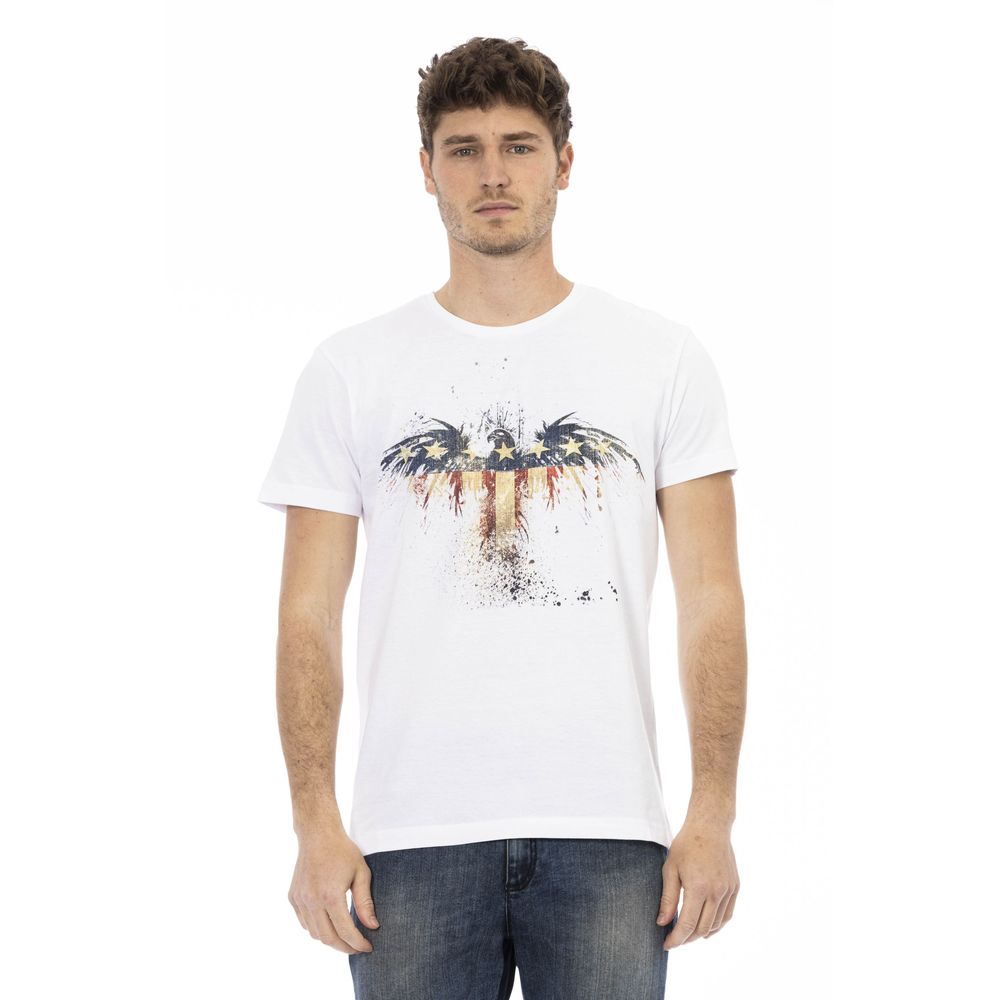 Trussardi Action Vit bomulls-T-shirt för män