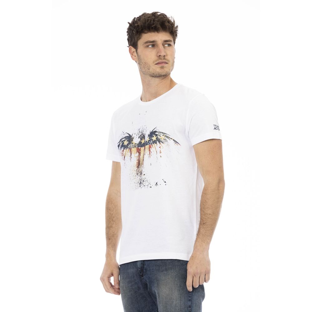 Trussardi Action Vit bomulls-T-shirt för män