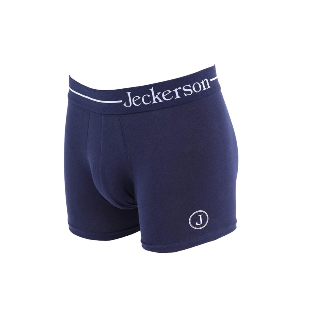 Blå bomullsboksershorts for menn