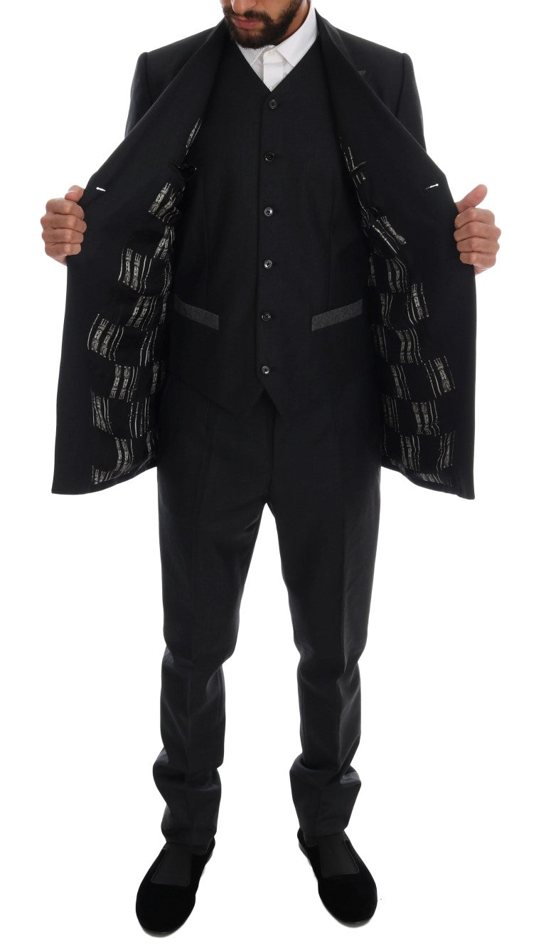 Dolce & Gabbana grå ull dobbeltspent 3-delt dress