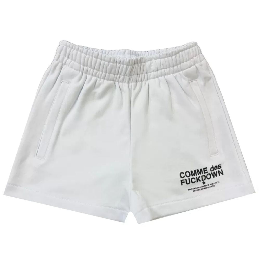 Hvite bomullsshorts