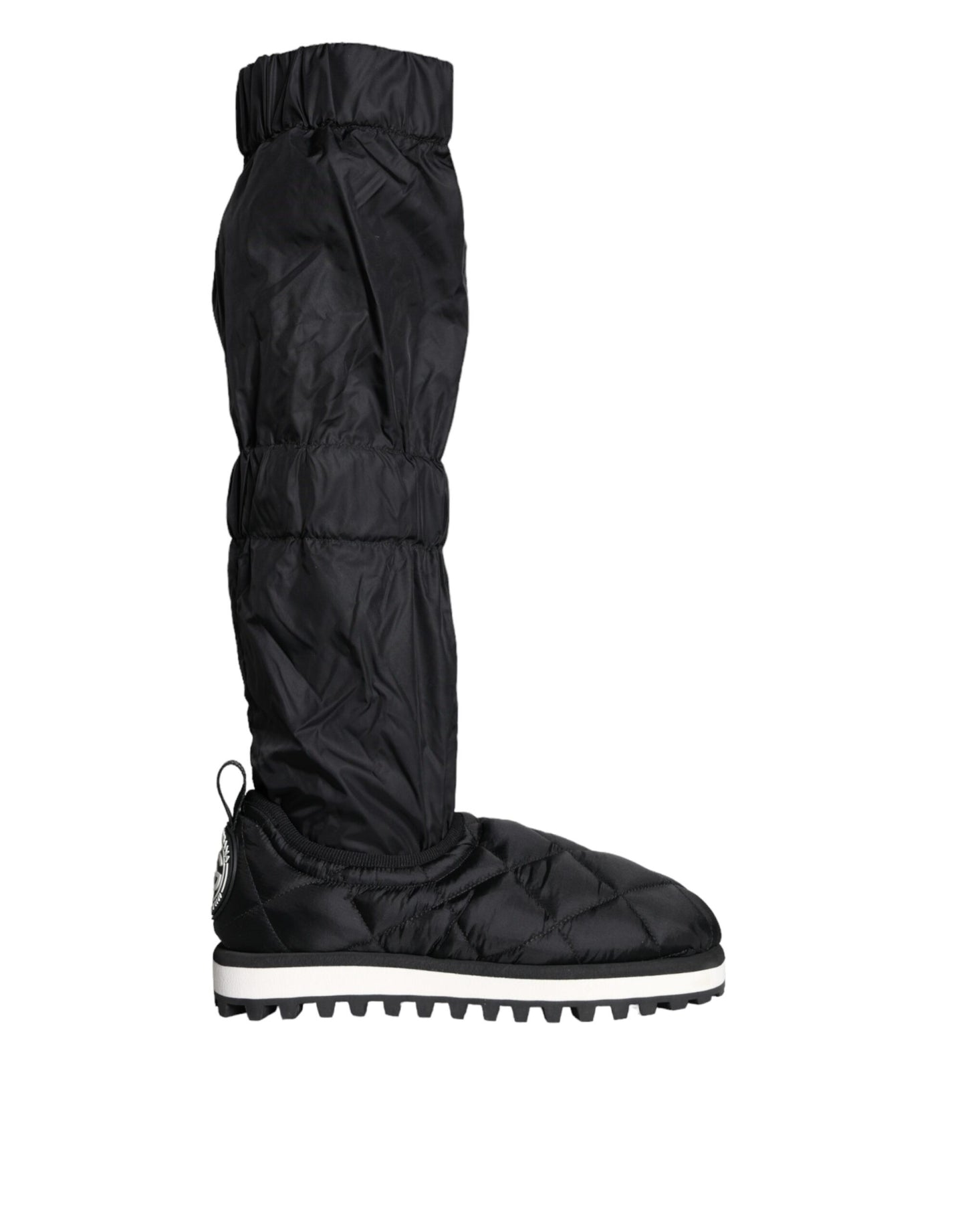 Dolce & Gabbana Svarte Vatterte Høye Støvler Sneakers Sko