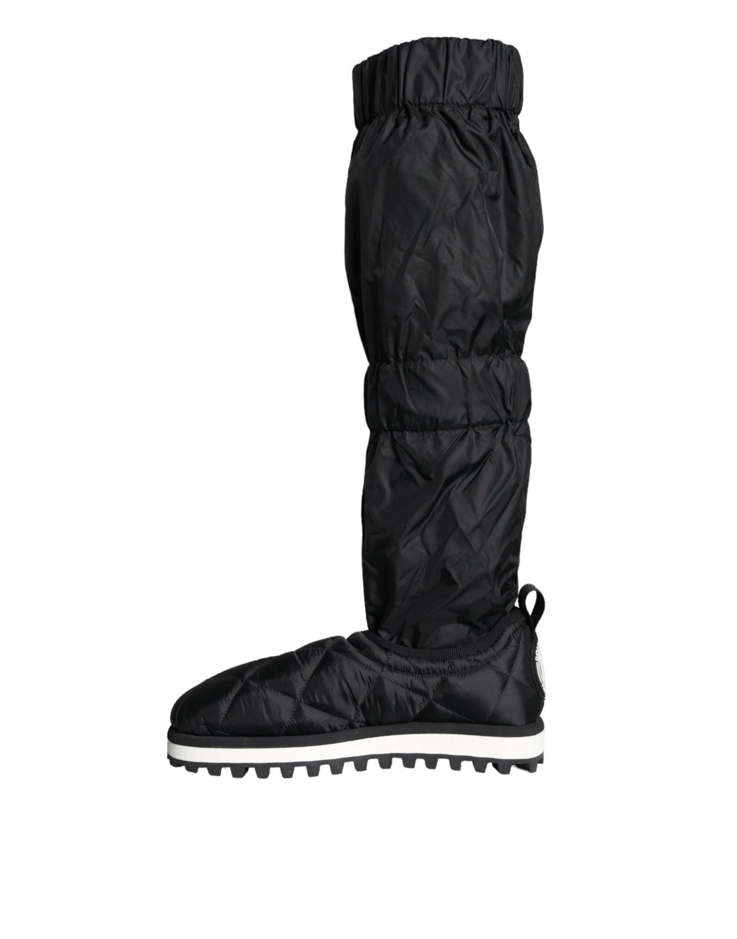 Dolce & Gabbana Svarte Vatterte Høye Støvler Sneakers Sko