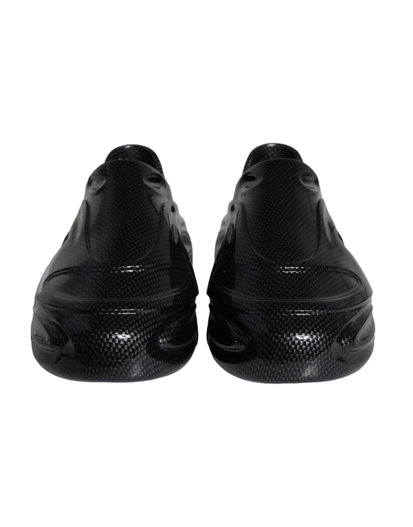 Dolce & Gabbana Svarte Foiled Rubber Toy Lave Sneakers Herre Sko
