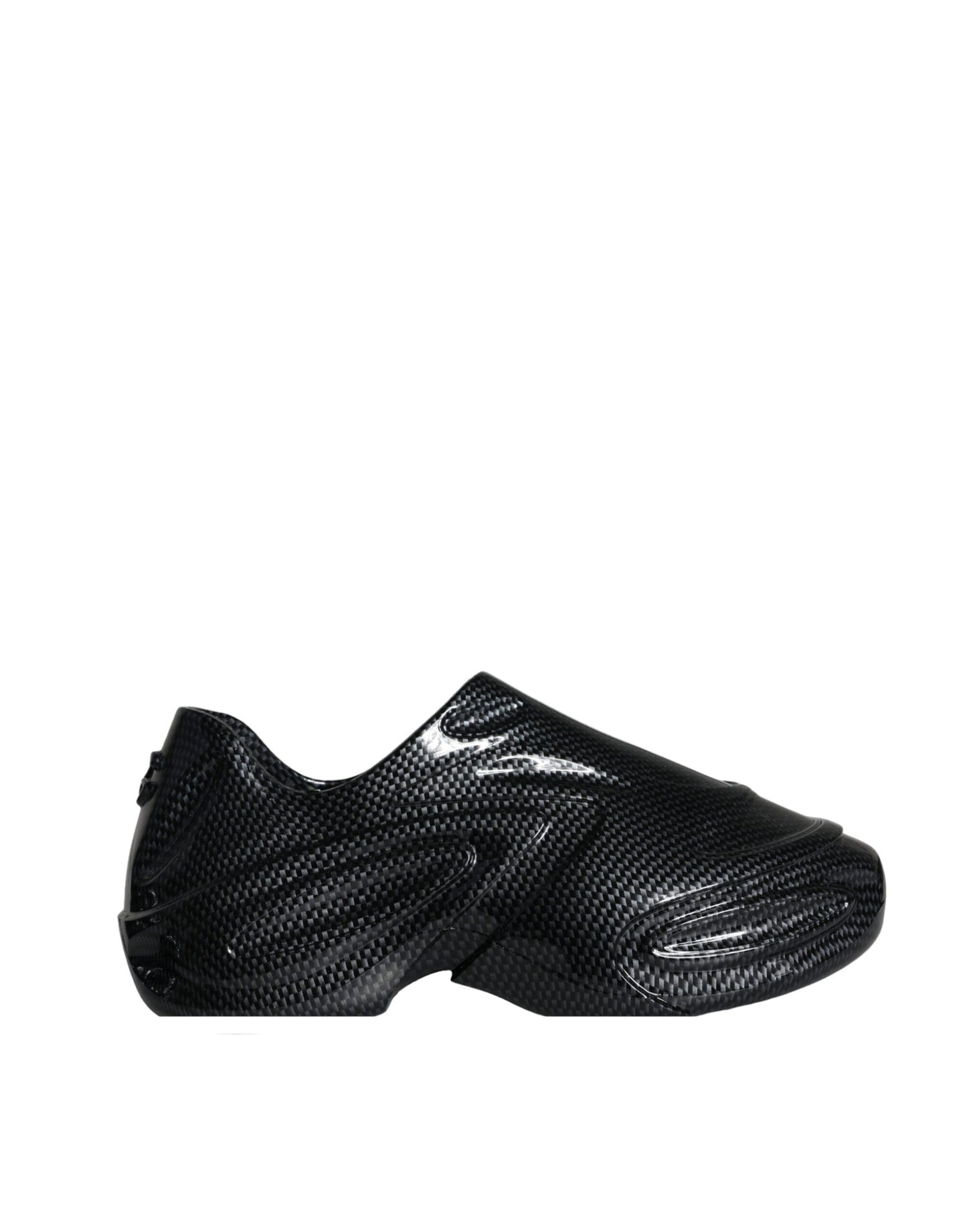 Dolce & Gabbana Svarte Foiled Rubber Toy Lave Sneakers Herre Sko