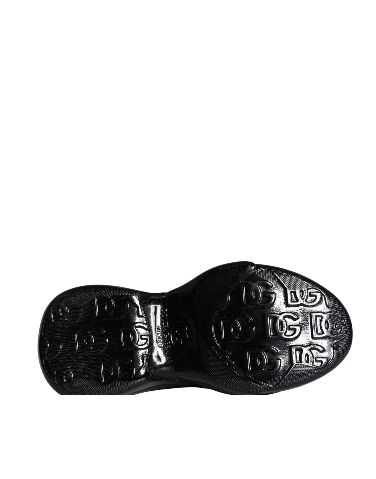 Dolce & Gabbana Svarte Foiled Rubber Toy Lave Sneakers Herre Sko
