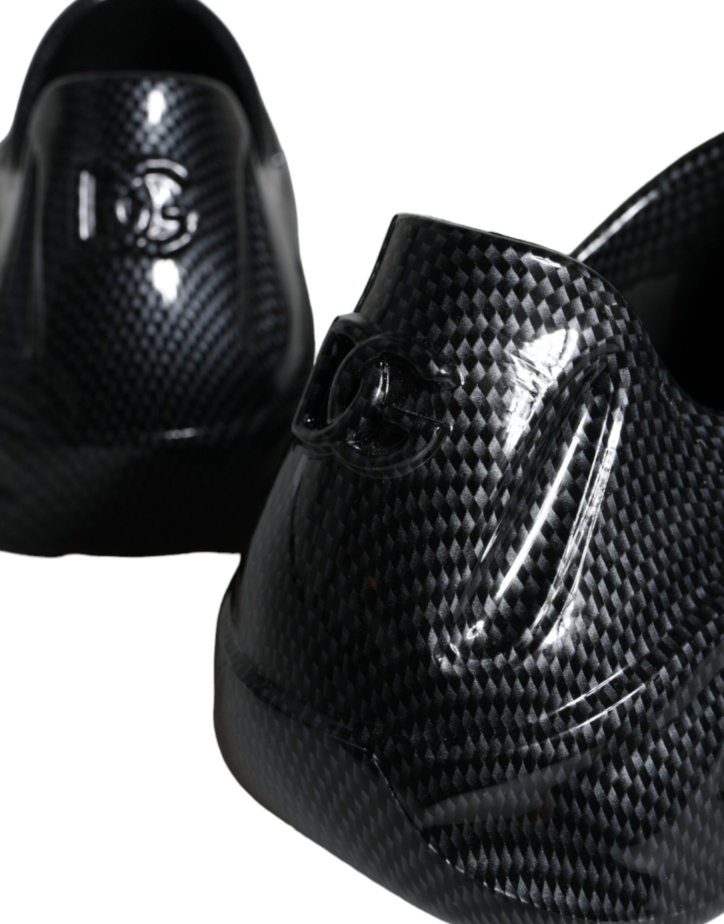 Dolce & Gabbana Svarte Foiled Rubber Toy Lave Sneakers Herre Sko
