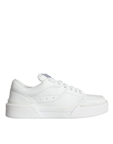 Dolce & Gabbana Hvite Miami Lave Sneakers i Skinn