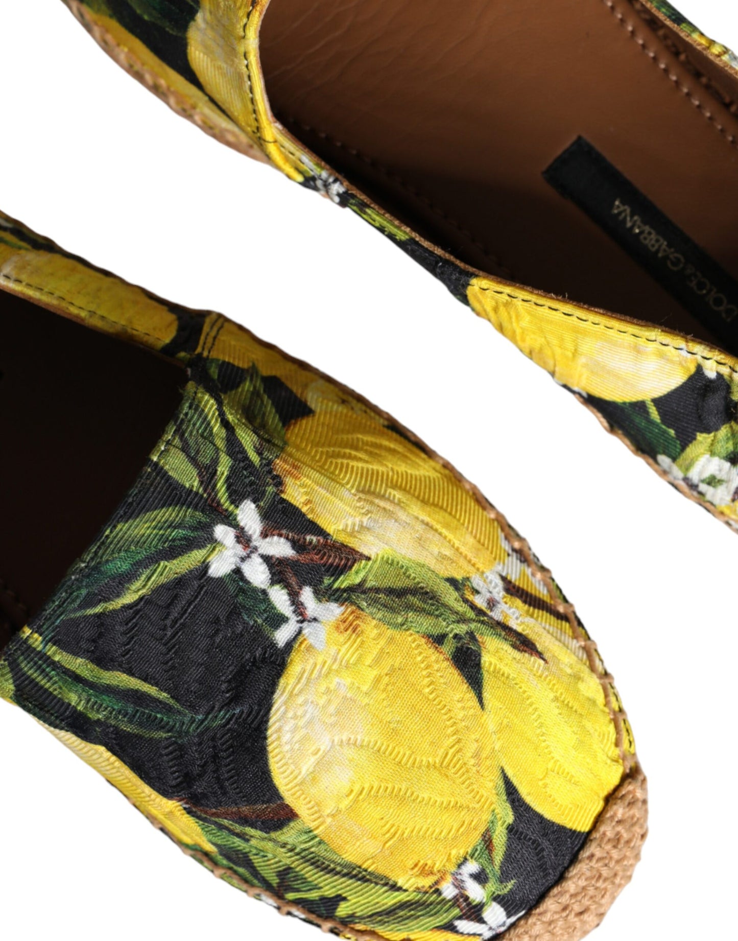 Dolce & Gabbana Flerfärgade Citronfärgade Slip On Espadriller Skor