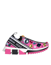 Dolce & Gabbana Rosa Sorrento Krystaller Lave Sneakers Sko