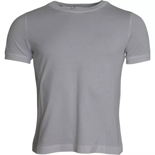 Dolce & Gabbana Vit bomulls-t-shirt med rund hals och kort ärm