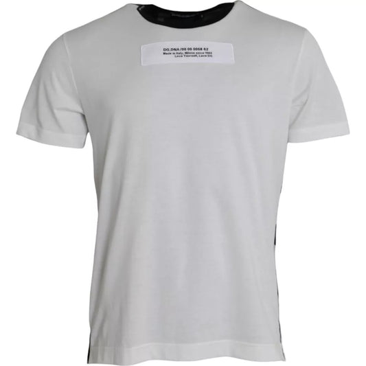 Dolce & Gabbana Svartvit Kamouflage Rundhalsad T-shirt